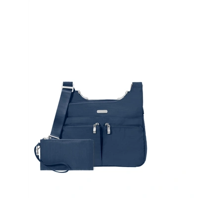 Baggallini Cross Over Crossbody With Rfid In Blue