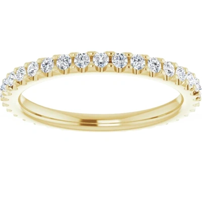 Pompeii3 3/8ct Diamond Eternity Ring 14k Yellow Gold Womens Stackable Wedding Band In White