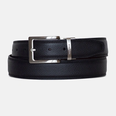 Nautica Mens Reversible Leather Belt In Black