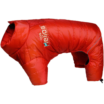 Dog Helios Thunder-crackle Adjustable And Reflective Full-body Waded Winter Dog Jacket In Red
