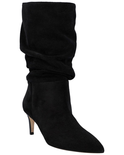 Paris Texas Slouchy Leather Boot In Black