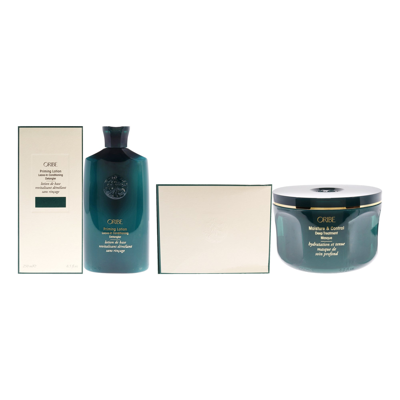 Oribe Moisture And Control Deep Treatment Masque And Priming Lotion Leave-in Conditioning Detangler Kit By In Blue