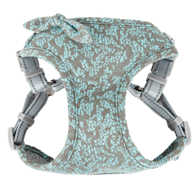Pet Life 'fidomite' Mesh Reversed  And Adjustable Fashion Dog Harness W/ Designer Bowtie In Grey