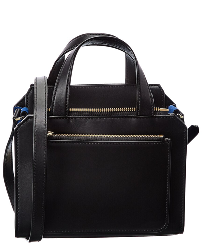 Valextra Passepartout Mini Leather Tote In Black