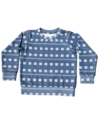 Sol Angeles Kids'  Fair Isle Hacci Pullover In Blue