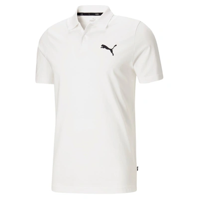 Puma Essentials Men's Jersey Polo Shirt In White
