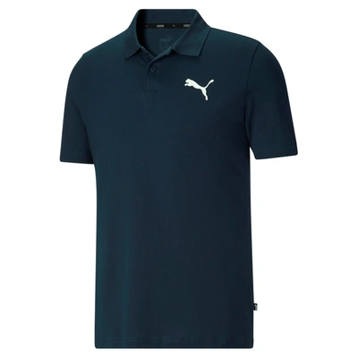 Puma Essentials Men's Jersey Polo Shirt In Medium Gray Heather