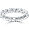 Pompeii3 3ct Diamond Eternity Wedding Ring Lab Grown Diamonds 14k White Gold In Silver