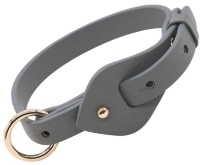 Pet Life Ever-craft Boutique Adjustable Leather Dog Collar In Grey