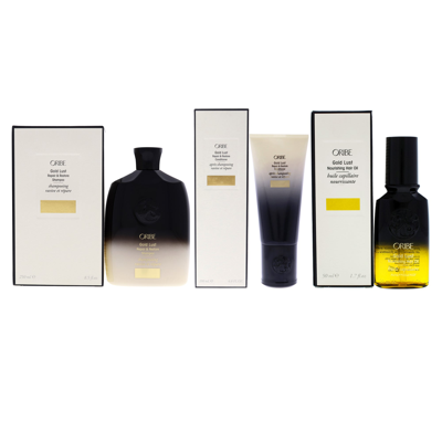 Oribe Gold Lust Kit By  For Unisex - 3 Pc Kit 8.5oz Repair And Restore Shampoo, 6.8oz Repair And Rest In White