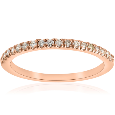 Pompeii3 1/4ct Diamond Wedding Ring 10k Rose Gold In Beige