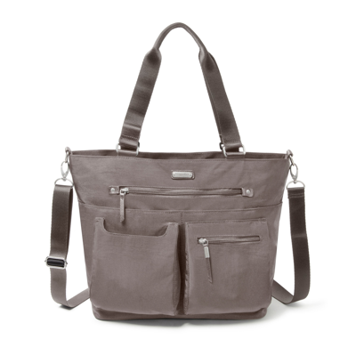 Baggallini Any Day Tote With Rfid Phone Wristlet In Grey