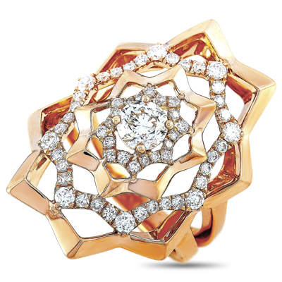 Non Branded Lb Exclusive 18k Rose Gold 1.15 Ct Diamond Ring In Multi