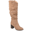 Journee Collection Journee Aneil Ruched Tall Boot In Beige