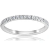 Pompeii3 1/5ct Pave Diamond Wedding Ring Stackable Anniversary Band 14k White Gold In White