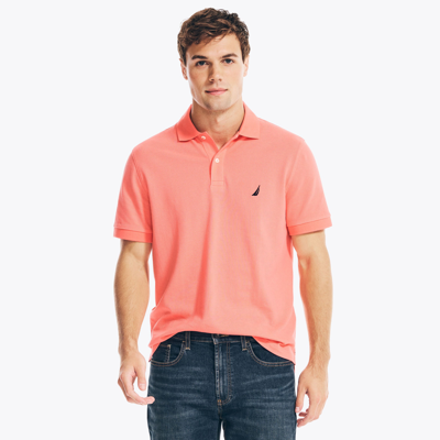 Nautica Men's Sustainably Crafted Classic-fit Deck Polo Shirt In Pink
