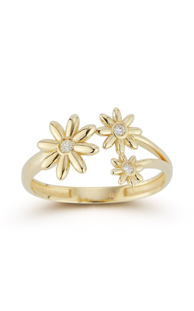 Ember Fine Jewelry 14k Gold & Diamond Triple Daisy Ring