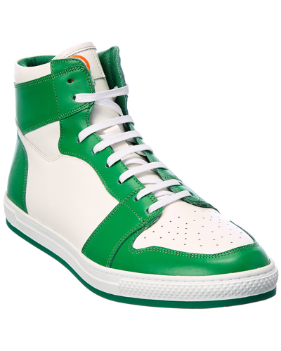 French Connection Farley Leather Sneaker In Green