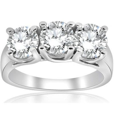 Pompeii3 1ct Three Stone Diamond Engagement Ring 14k White Gold
