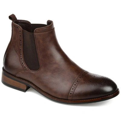 Vance Co. Garrett Cap Toe Chelsea Boot In Brown