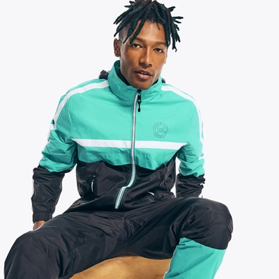 Nautica Mens Colorblock Jacket In Blue