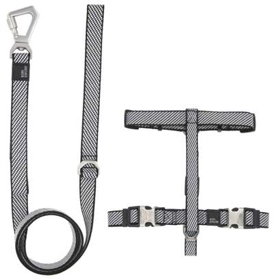 Pet Life 'escapade' Outdoor Series 2-in-1 Convertible Dog Leash & Harness In Grey