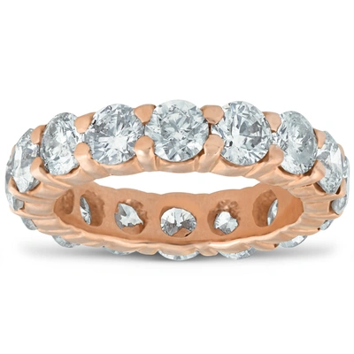 Pompeii3 5 Ct Diamond Eternity Ring 14k Rose Gold Womens Wedding Anniversary Band In Multi