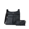 Baggallini On Track Zip Crossbody With Rfid Phone Wristlet In Black