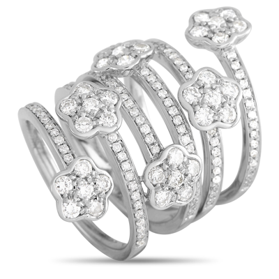 Non Branded Lb Exclusive 18k White Gold 1.76 Ct Diamond Ring In Silver