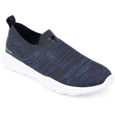 Vance Co. Pierce Casual Slip-on Knit Walking Sneaker In Blue