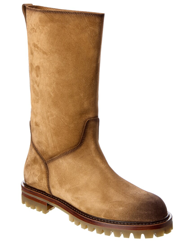 Antonio Maurizi Tall Tube Suede Boot In Brown