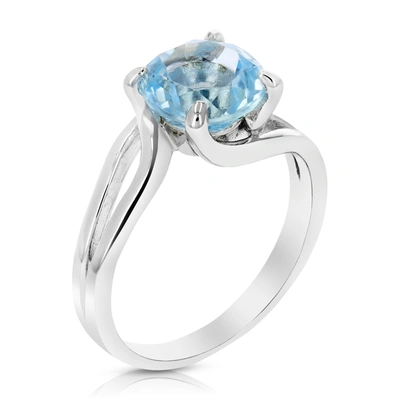 Vir Jewels 1.75 Cttw Blue Topaz Solitaire Ring Twisted .925 Sterling Silver Round 8 Mm In Multi