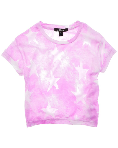 Flowers By Zoe Kids'  Terry Rib 2x2 T-shirt In Pink