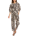 Rebecca Taylor Paisley Printed Self-tie Jumpsuit In Beige