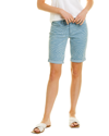 Nydj Briella Printed Denim Shorts With Roll Cuffs In Blue