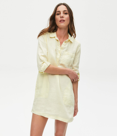 Michael Stars Eleanor Shirt Dress In Yellow