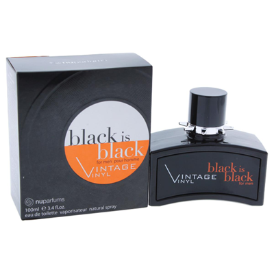Nuparfums M-5494 3.4 oz Black Is Black Vintage Vinyl Parfum For Men