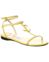 Jimmy Choo Alodie Leather Sandal In Yellow