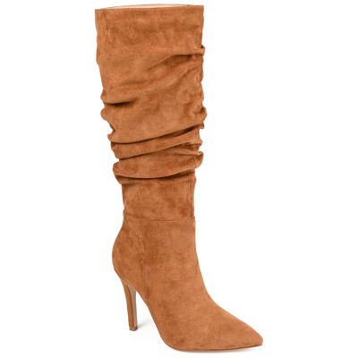 Journee Collection Collection Women's Tru Comfort Foam Sarie Boot In Cognac