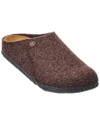 Birkenstock Felted Closed-toe Mules In Brown