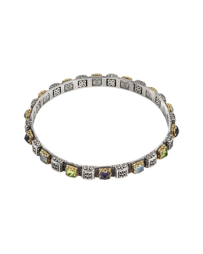 Konstantino 18k & Silver Gemstone Bangle Bracelet