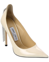 Jimmy Choo Spruce 110 Patent Pump In Beige