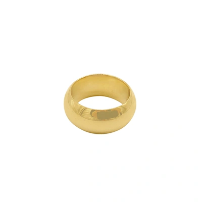 Adornia 10mm Domed Cigar Band Ring In Yellow