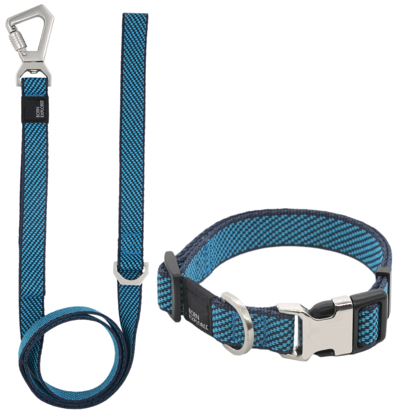 Pet Life 'escapade' Outdoor Series 2-in-1 Convertible Dog Leash And Collar In Blue