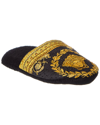 Versace Medusa Print Flat Slippers In Gold