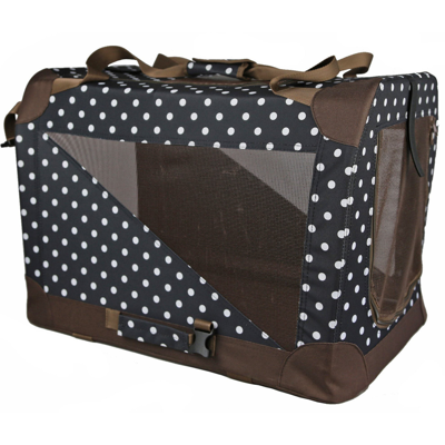 Pet Life Folding Zippered 360 Vista View House Pet Crate In Multi