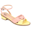 Journee Collection Women's Edythe Knotted Sandals Women's Shoes In Pink