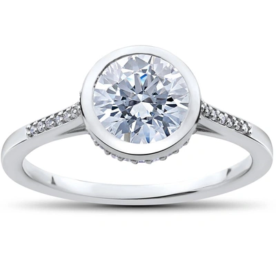 Pompeii3 1/8 Ct Diamond Aria Engagement Ring Setting In White
