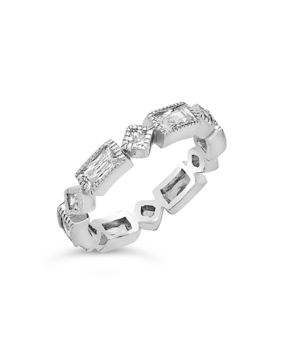 Sterling Forever Sterling Silver Diamond Cz Victorian Band Ring