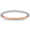 Pompeii3 3/8ct Diamond Eternity Ring 14k Rose Gold Womens Stackable Wedding Band In Beige